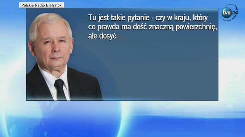 Kaczyński chce dużego lotniska zapewniającego "połączenia z całym światem"
