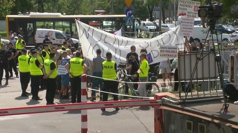 Protest przy Nowogrodzkiej
