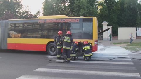 Pożar autobusu przy Gagarina