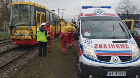 Wypadek tramwajowy na Bielanach