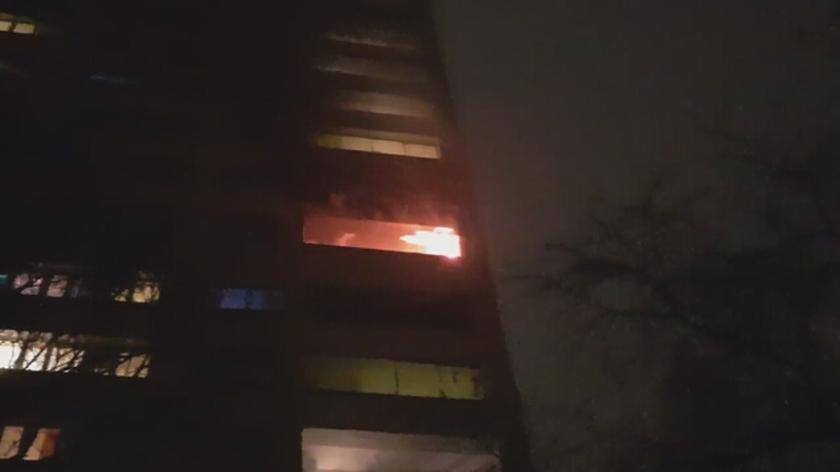 Pożar przy Cieszyńskiej