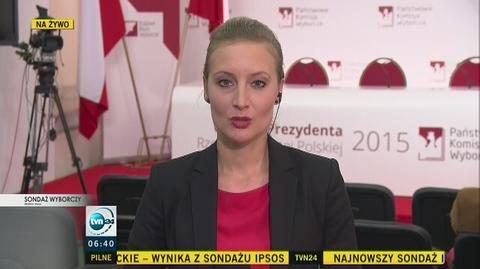 Reporterka TVN 24 z siedziby PKW