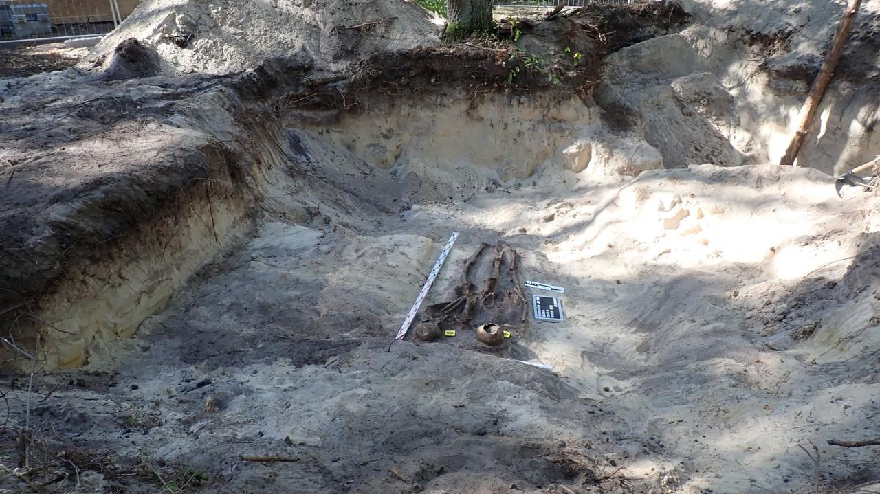 Ludzkie szczątki na terenie dawnej jednostki wojskowej w Rembertowie