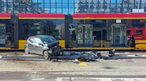 Relacja Katarzyny Rogali ze zderzenia na trasie tramwajowej do Wilanowa