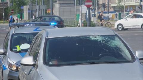 Rowerzysta zderzył się z autem na placu Wileńskim