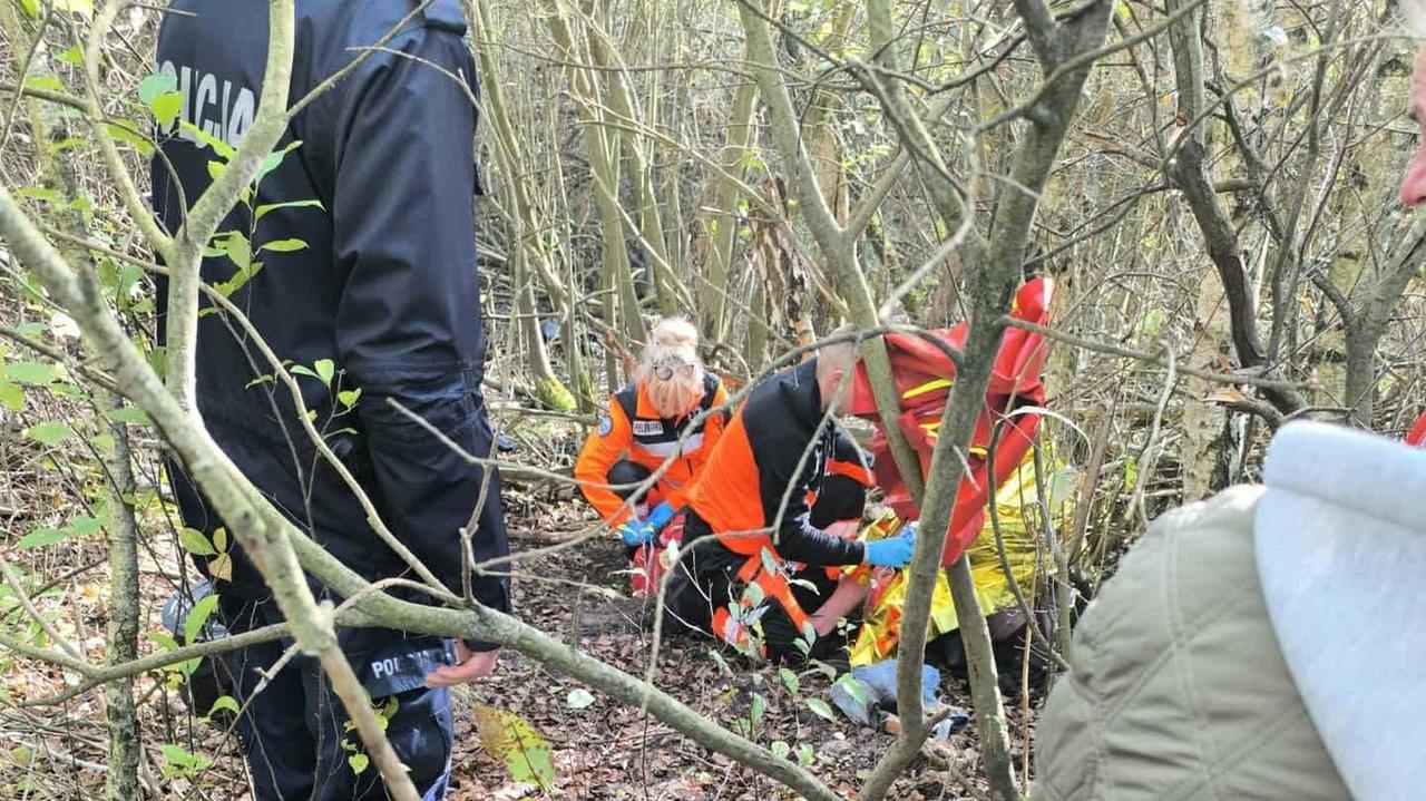 Zaginął w lesie. Był wieczór, temperatura gwałtownie spadała