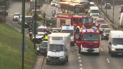 Wypadek na Trasie Łazienkowskiej