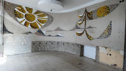 Mozaika w dawnej Pijalni Wód Uzdrowiska Konstancin