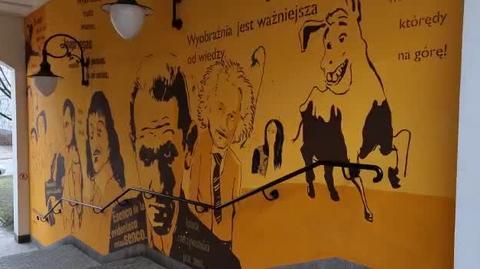 Mural Ludwika Zamenhofa oblany farbą 