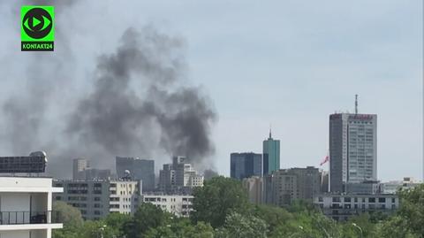 Kłęby dymu w stolicy