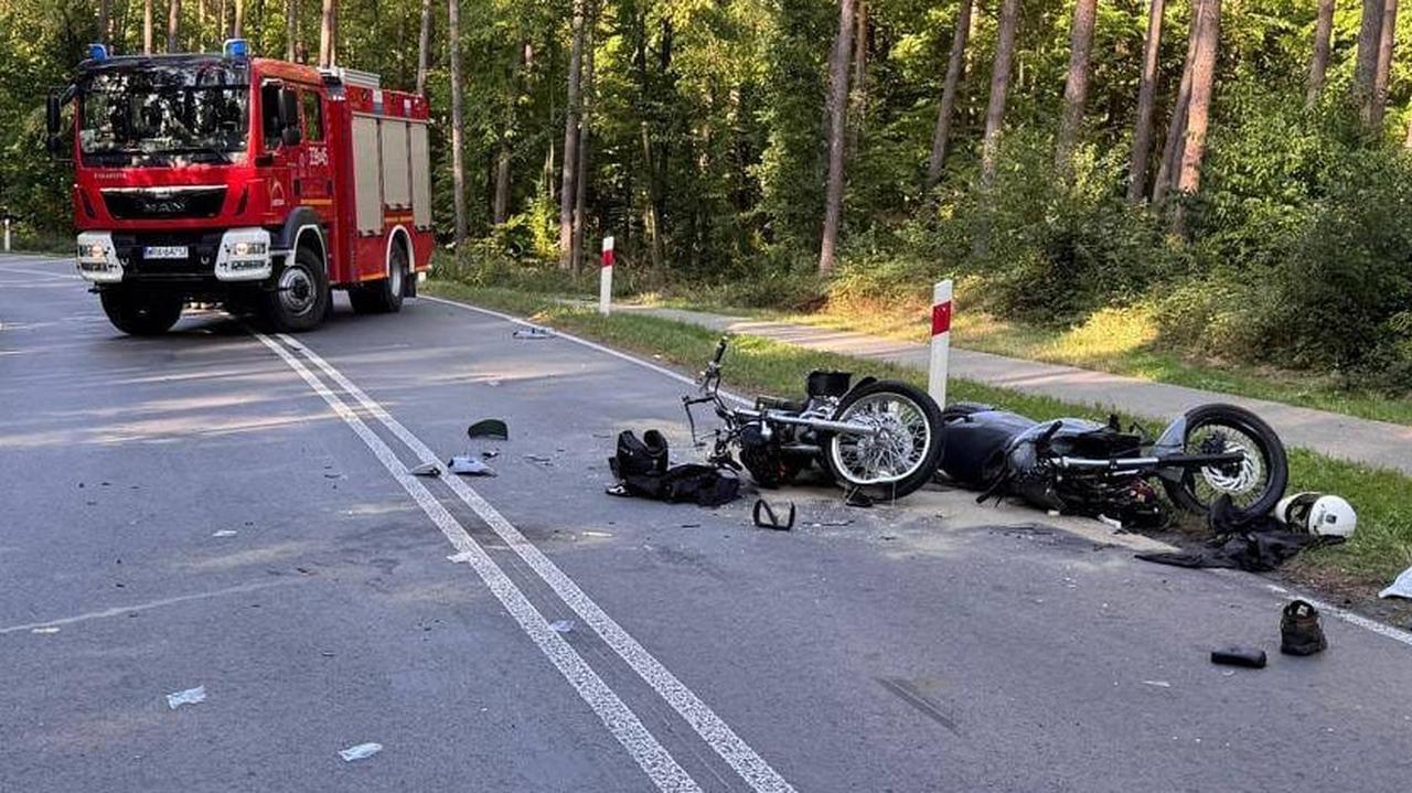 Zderzenie dwóch motocyklistów. Jeden z nich nie przeżył