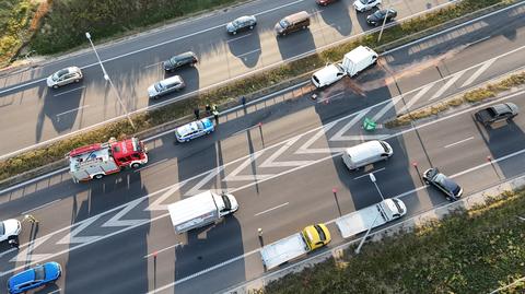 Wypadek na trasie S8 spowodował duże utrudnienia w ruchu