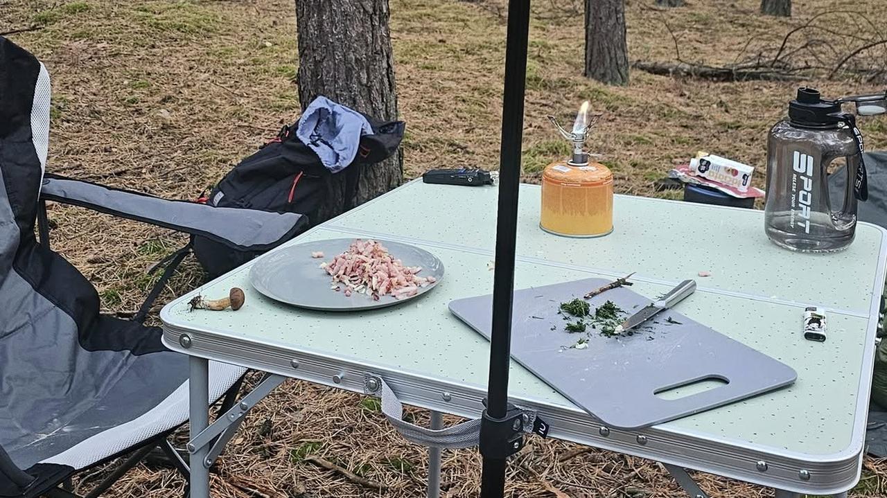 Przywiózł butlę gazową, rozłożył stolik i planował biwakować w chronionej puszczy