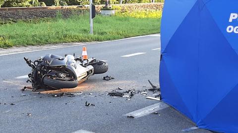 Motocyklista zginął po zderzeniu z autem osobowym 
