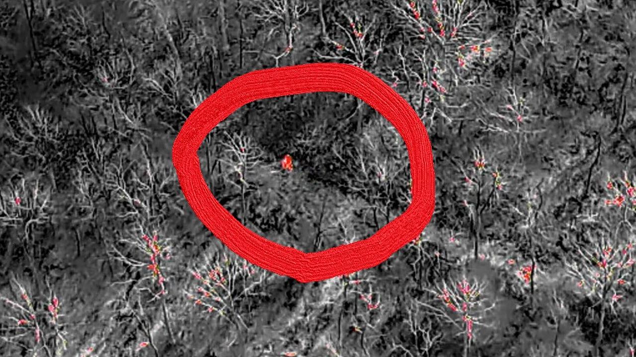 Wykorzystali drona do szukania zaginionego. Pilot wypatrzył go w lesie