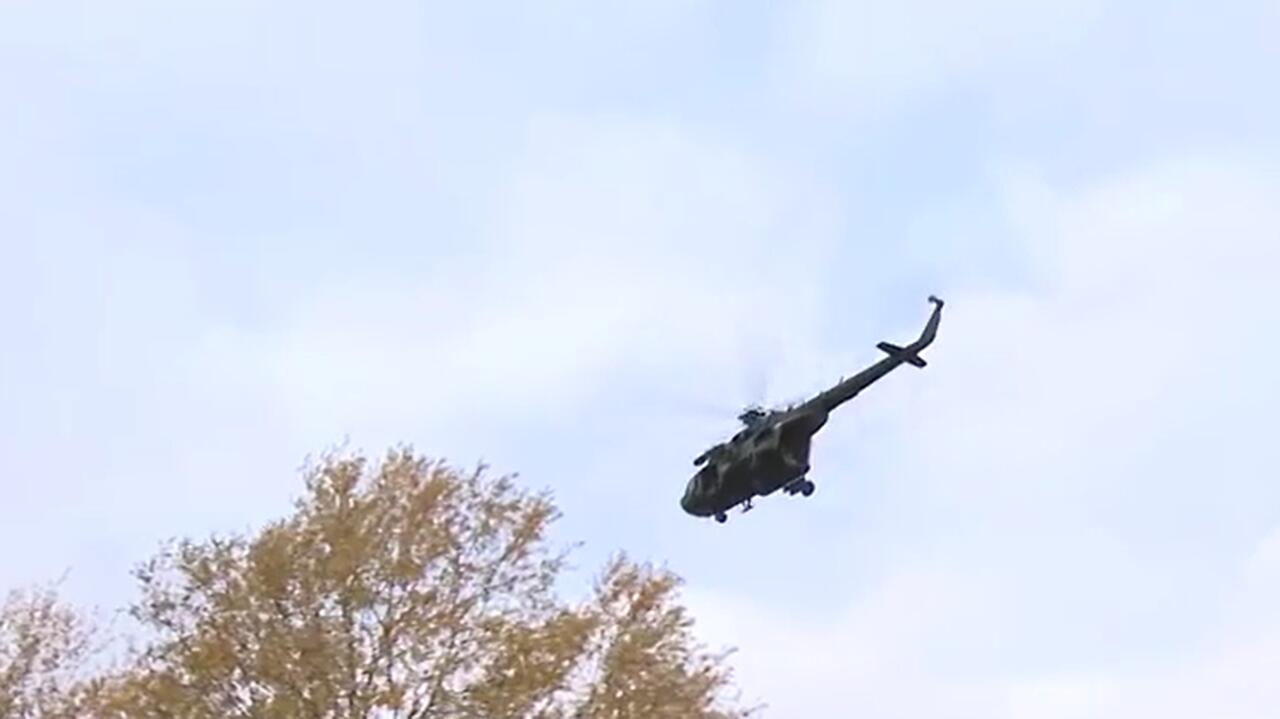 Śmigłowce wojskowe i ratownicze nad Warszawą 