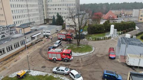 Pożar w piwnicy szpitala w Wołominie