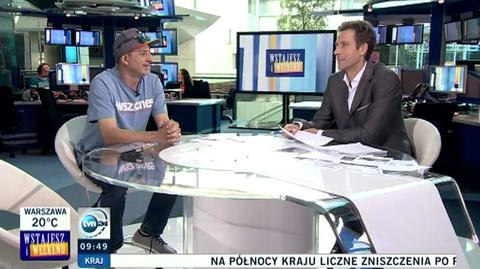 Wujek Samo Zło i Leszek Mazan w studiu TVN24