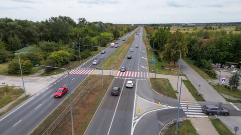 Skrzyżowanie Przyczółkowej i Pałacowej przed zmianami 