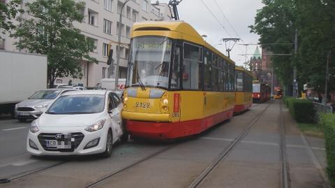 Kolizja z tramwajem na Ochocie