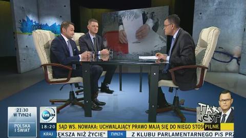 Piotr Guział i Andrzej Rozenek w programie "Tak jest"