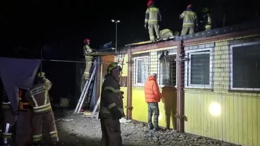 Pożar pomieszczenia socjalnego w Górze Kalwarii