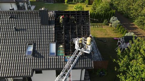 Spaliła się część dachu domu w Ciszycy 