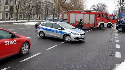 Wypadek na skrzyżowaniu Wołoskiej z Madalińskiego