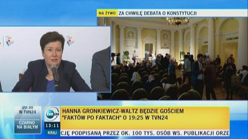 Konferencja Hanny Gronkiewicz-Waltz