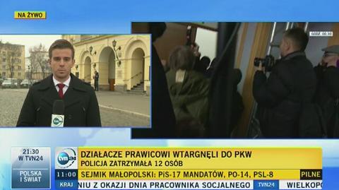 Reporter TVN24 o zatrzymanych dziennikarzach i możliwych zarzutach