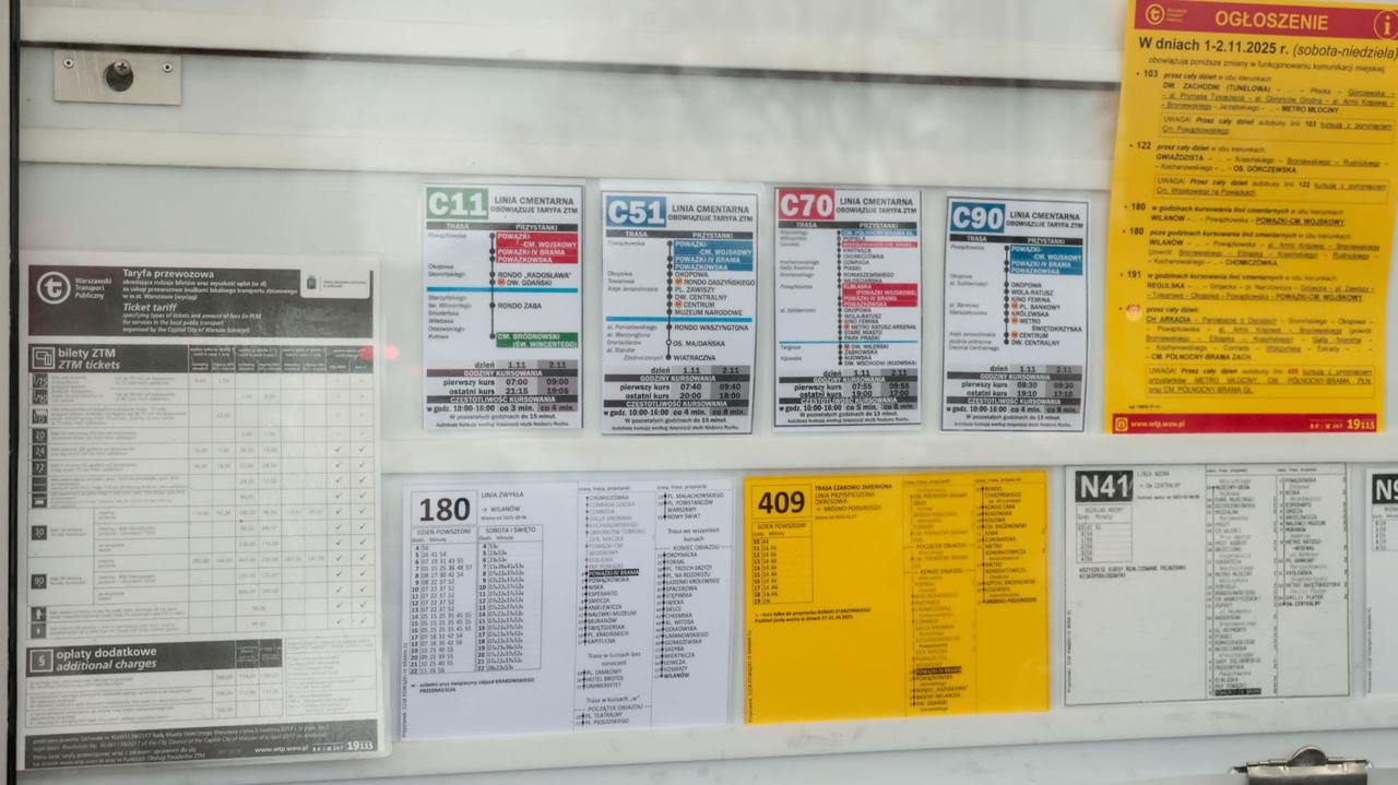 Ponad 1300 autobusów i prawie 300 tramwajów. Tak dojedziesz na cmentarze