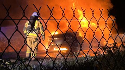 Pożar auta w miejscowości Bartoszówka 