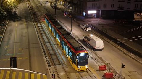 Tramwaj pomiarowy skręcił w Belwederską