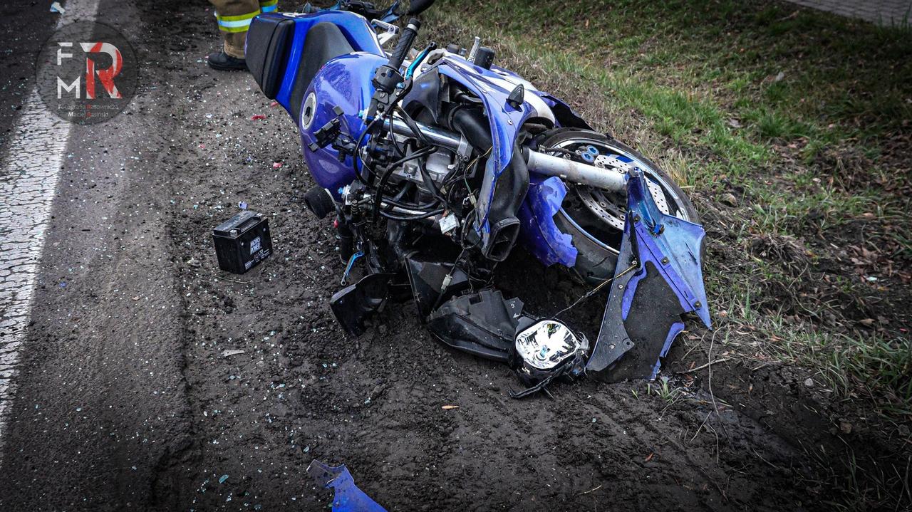 Zderzenie motocyklisty z autem. Ponad dwa promile i zakaz kierowania