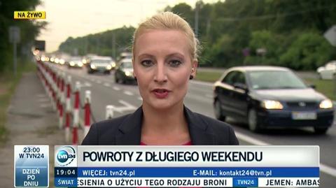 Ruch na wjazdach do Warszawy. Powroty z długiego weekendu