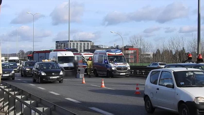 Wypadek na moście Siekierkowskim 