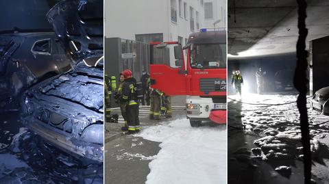 Pożar w garażu podziemnym na Górczewskiej 