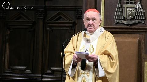 Kardynał Nycz na spotkaniu "Święta z Ubogimi" w parafii Wniebowstąpienia Pańskiego (materiał z 25.12.2022)
