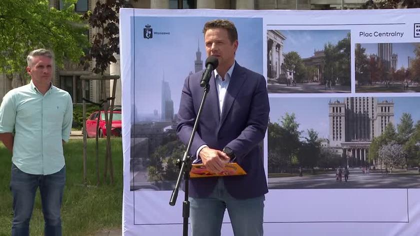 Rafał Trzaskowski o budowie placu Centralnego
