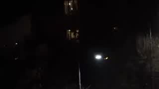 Taksówkarze zablokowali ulicę Mickiewicza (wideo bez dźwięku)