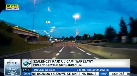 Szaleńczy rajd ulicami Warszawy 