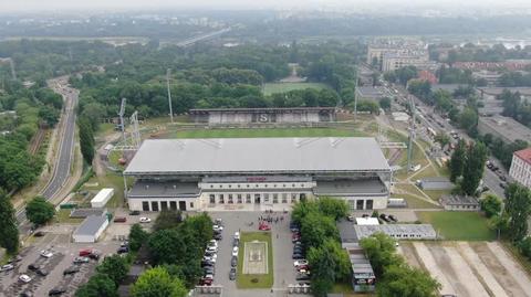 Stadion Polonii widziany z drona