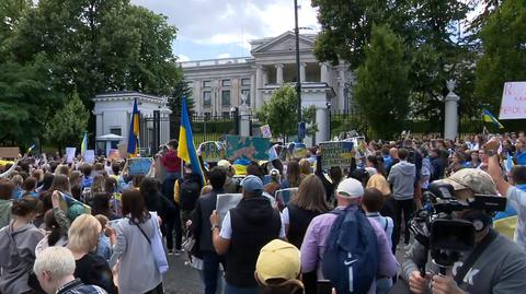 Protest pod Ambasadą Rosji 