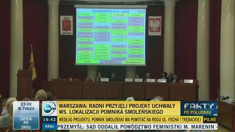 Radni Warszawy zdecydowali o lokalizacji pomnika