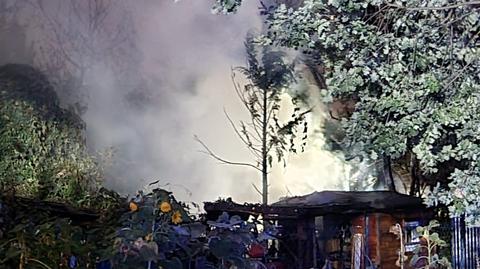 Pożar altany przy ulicy Gorlickiej