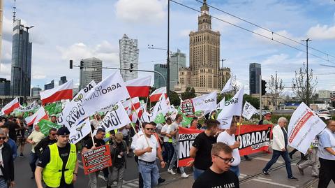 Protest rolników - relacja reportera TVN24