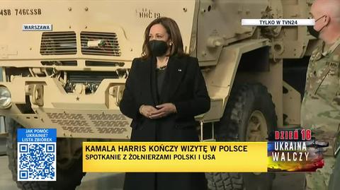 Harris: zanim wsiądę do samolotu chciałam tu przyjść i powiedzieć "dziękuję"