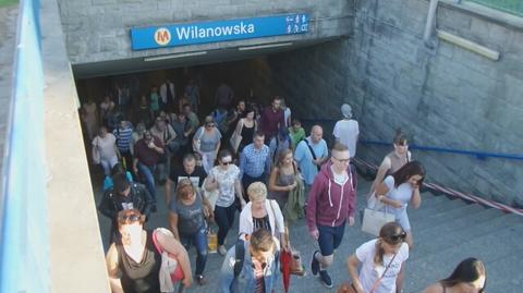 Bałagan przy metrze Wilanowska