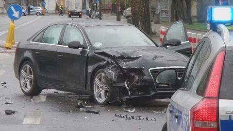 Wypadek dwóch aut na Pradze Północ