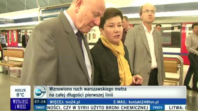 Prezydent Gronkiewicz-Waltz w metrze